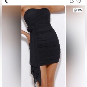 Hello Molly Black Strapless Mini Dress XS